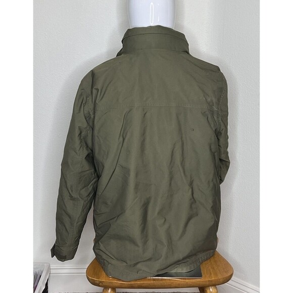 LL Bean Men's Thinsulate Winter Jacket Hooded Olive Green Outdoor Large 2010s - Picture 4 of 16